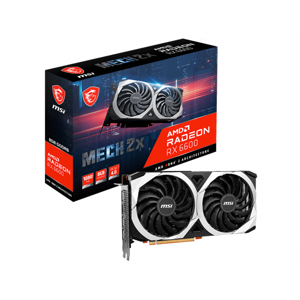 グラフィックボード・グラボ・ビデオカード MSI Radeon RX 6600 XT MECH 2X 8G OC MSI RX 6600 Mech 2X | 8GB 128-bit Graphics Card